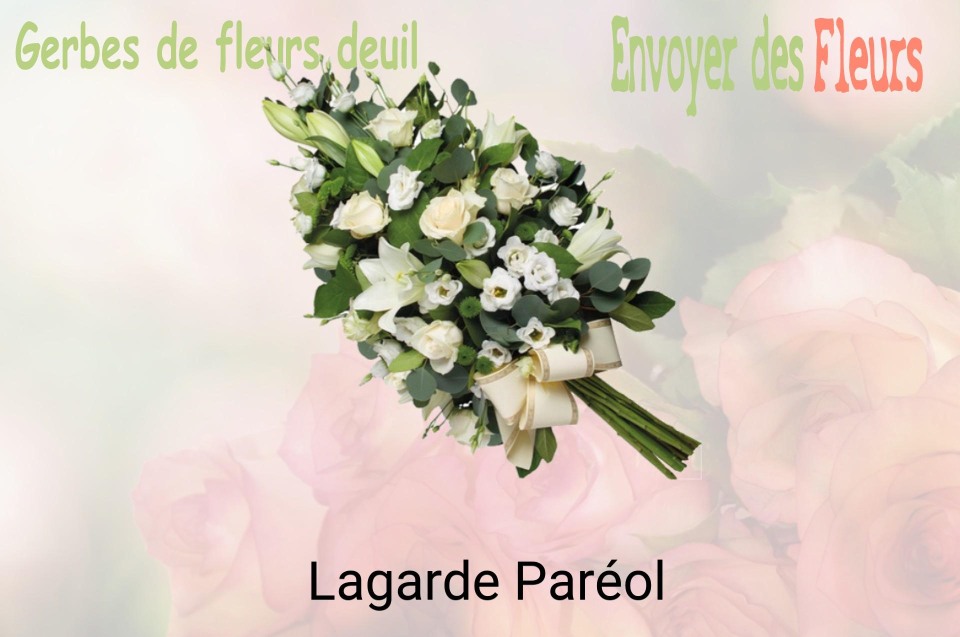 Gerbe de fleurs de deuil livrée à Lagarde-Paréol